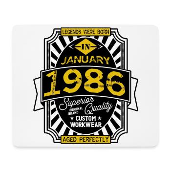1986 JANUARY - Tapis de souris (format paysage) - blanc - Devant