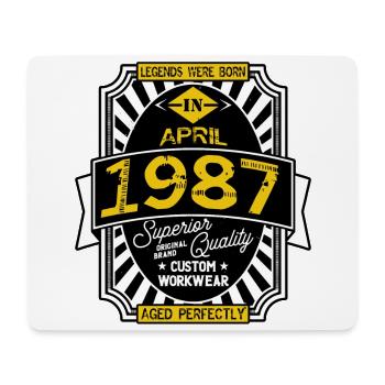 1987 APRIL - Mouse Pad (horizontal) - white - Front