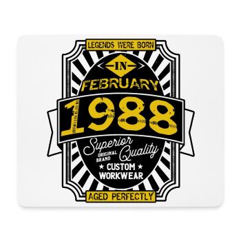 1988 FEBRUARY - Tapis de souris (format paysage) - blanc - Devant