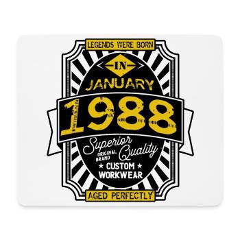 1988 JANUARY - Tapis de souris (format paysage) - blanc - Devant