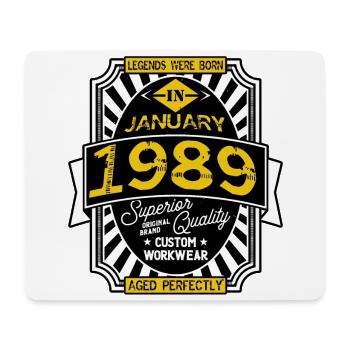 1989 JANUARY - Mouse Pad (horizontal) - white - Front