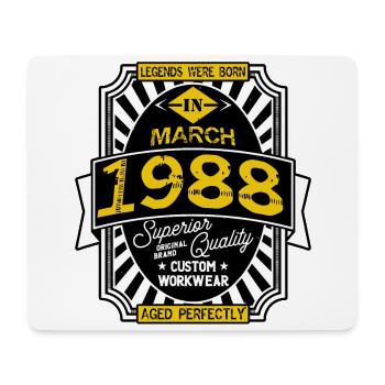 1988 MARCH - Tapis de souris (format paysage) - blanc - Devant