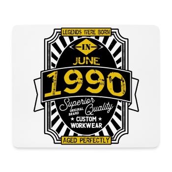 JUNI 1990 - Mousepad (Querformat) - Weiß - Vorne