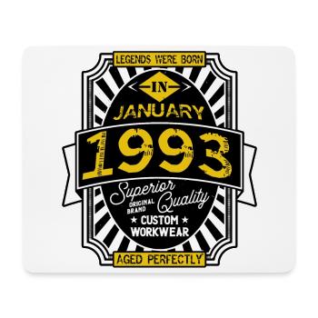 JANUAR 1993 - Mousepad (Querformat) - Weiß - Vorne