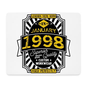 JANUAR 1998 - Mousepad (Querformat) - Weiß - Vorne