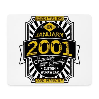 2001 JANUARY - Tapis de souris (format paysage) - blanc - Devant