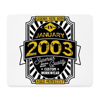 2003 JANUARY - Mouse Pad (horizontal) - white - Front
