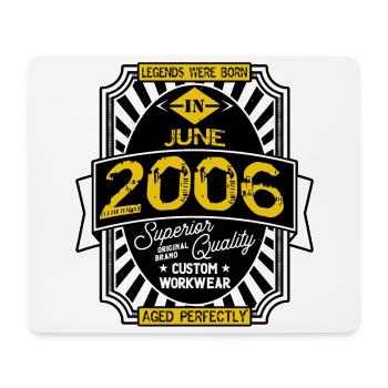 2006 JUNI - Mousepad (Querformat) - Weiß - Vorne