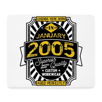 2005 JANUARY - Tapis de souris (format paysage) - blanc - Devant