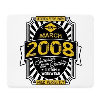 2008 MARCH - Mouse Pad (horizontal) - white - Front