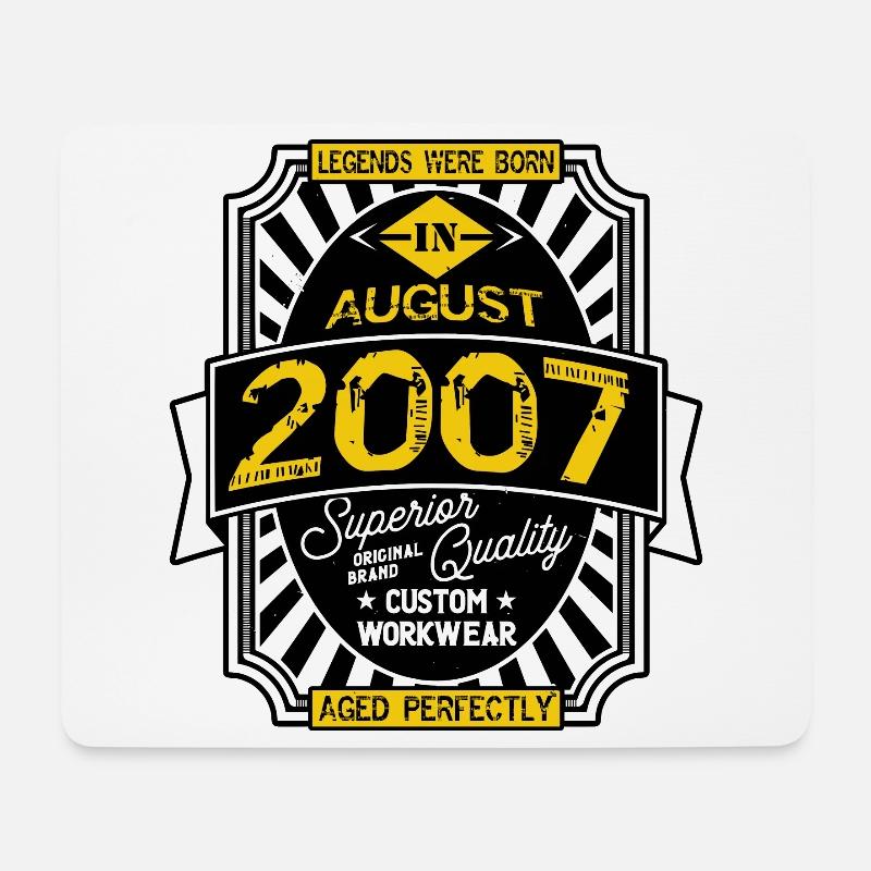 2007 AUGUST - Mousepad (Querformat) - Weiß