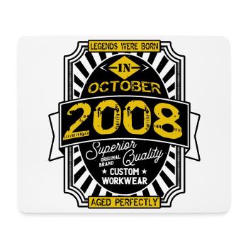 2008 OKTOBER - Mousepad (Querformat) - Weiß - Vorne