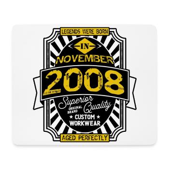 NOVEMBER 2008 - Mousepad (Querformat) - Weiß - Vorne