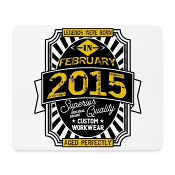 2015 FEBRUAR - Mousepad (Querformat) - Weiß - Vorne