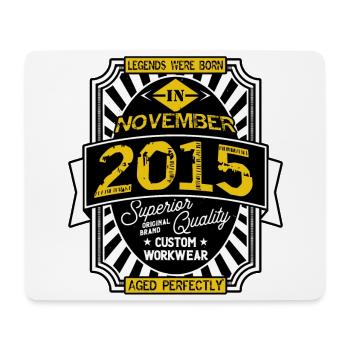 NOVEMBER 2015 - Mousepad (Querformat) - Weiß - Vorne