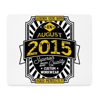 2015 AUGUST - Mousepad (Querformat) - Weiß - Vorne