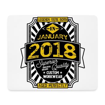2018 JANUARY - Mouse Pad (horizontal) - white - Front