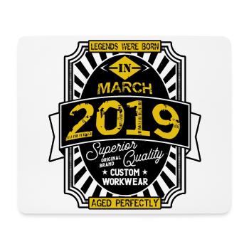 2019 MARCH - Tapis de souris (format paysage) - blanc - Devant