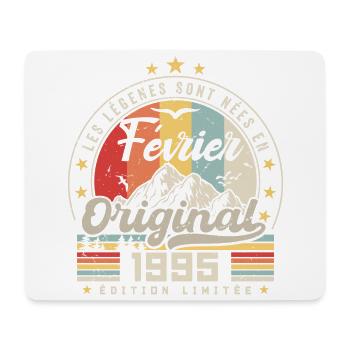 Février 1995 Cadeau 29e Anniversaire Février 1995 - Tapis de souris (format paysage) - blanc - Devant