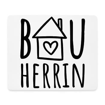 Bauherrin (Farbwechsel / Farbe änderbar) - Mousepad (Querformat) - Weiß - Vorne