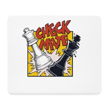 CHECKMATE (Schachmatt) - Mousepad (Querformat) - Weiß - Vorne