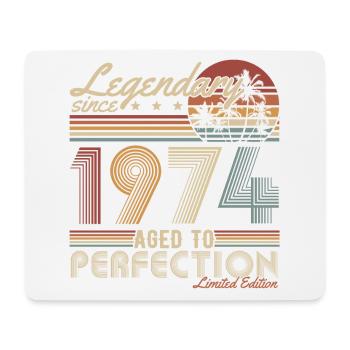 Legendary Since 1974 Vintage Birthday Gift - Mouse Pad (horizontal) - white - Front