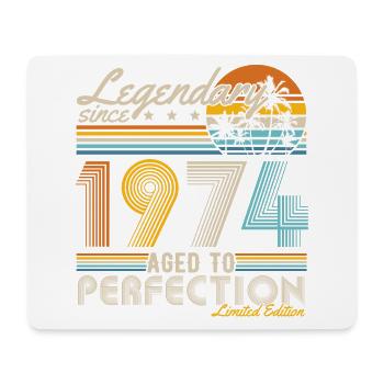 Legendary Since 1974 Vintage Birthday Retro - Mouse Pad (horizontal) - white - Front