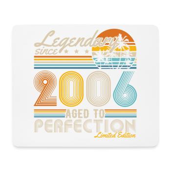 Legendary Since 2006 Vintage Birthday Retro - Mouse Pad (horizontal) - white - Front