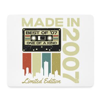 2007 geboren Jahrgang Geburtstag Geschenk - Mousepad (Querformat) - Weiß - Vorne