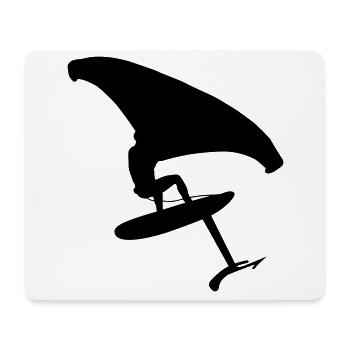 Dynamic wingsurfer on the water - Mouse Pad (horizontal) - white - Front