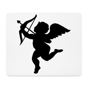 Engel mit Pfeil und Bogen  - Mousepad (Querformat) - Weiß - Vorne