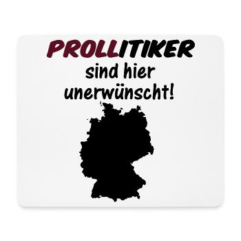 PROLLitiker Politik Politiker Wahl Partei Geschenk - Mousepad (Querformat) - Weiß - Vorne