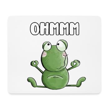 Ohmmm Frosch - Frösche - Kröte - Yoga - Fitness - Mousepad (Querformat) - Weiß - Vorne