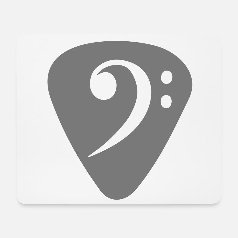 plektrum_bassschluessel - Mousepad (Querformat) - Weiß