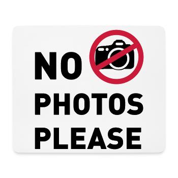 vip no photos - Mouse Pad (horizontal) - white - Front