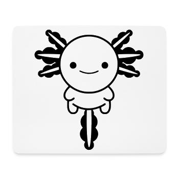 Axolotl - Mousepad (Querformat) - Weiß - Vorne