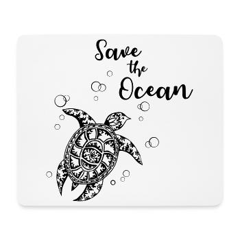 Save the Ocean - Turtle - Mouse Pad (horizontal) - white - Front