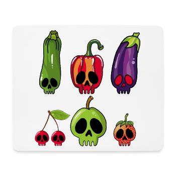 Vegetarian skulls - Mouse Pad (horizontal) - white - Front