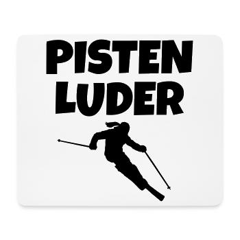 Pistenluder Apres-Ski Skifahrerin - Mousepad (Querformat) - Weiß - Vorne