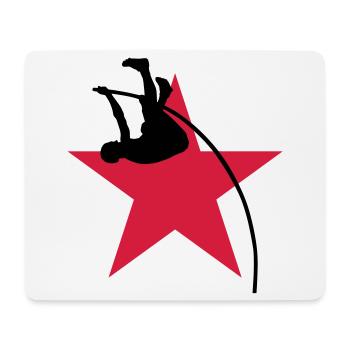 Stabhochsprung Stabhochsprunger Sport Sportler - Mousepad (Querformat) - Weiß - Vorne