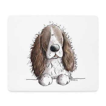 Anglais Springer Spaniel I BD chien cadeau - Tapis de souris (format paysage) - blanc - Devant