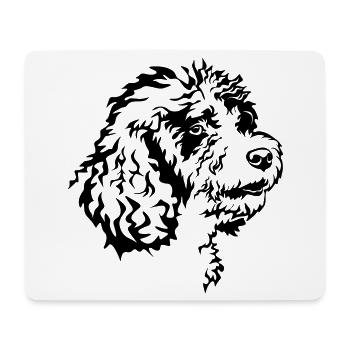 Spanischer Wasserhund Kopf - Mousepad (Querformat) - Weiß - Vorne