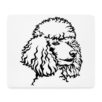 Tête de puiche - Tapis de souris (format paysage) - blanc - Devant