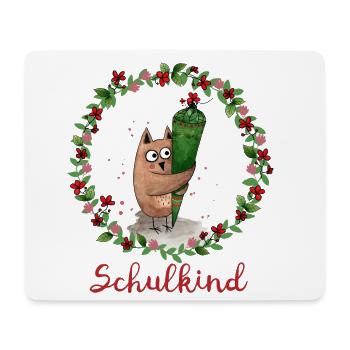 Schoolchild owl - Mouse Pad (horizontal) - white - Front