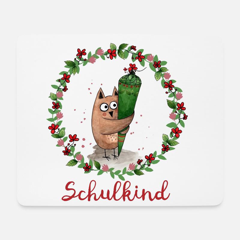 Schoolchild owl - Mouse Pad (horizontal) - white