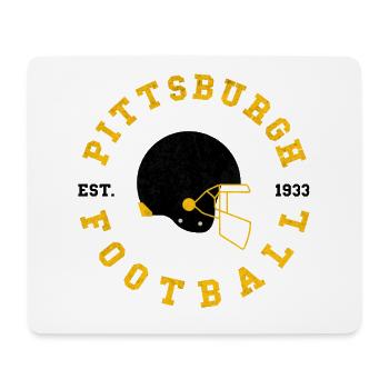 Logo de la ronde de football de Pittsburgh Jaune noir - Tapis de souris (format paysage) - blanc - Devant