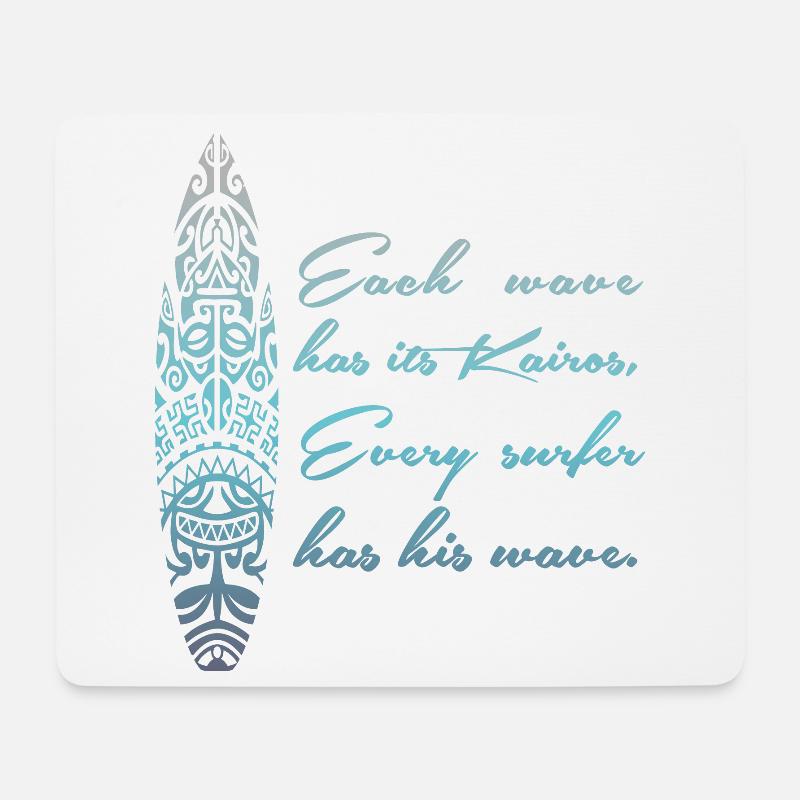 SURF, MAORI, SURFING, SURFER - Mouse Pad (horizontal) - white