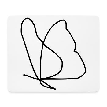 Papillon - Tapis de souris (format paysage) - blanc - Devant