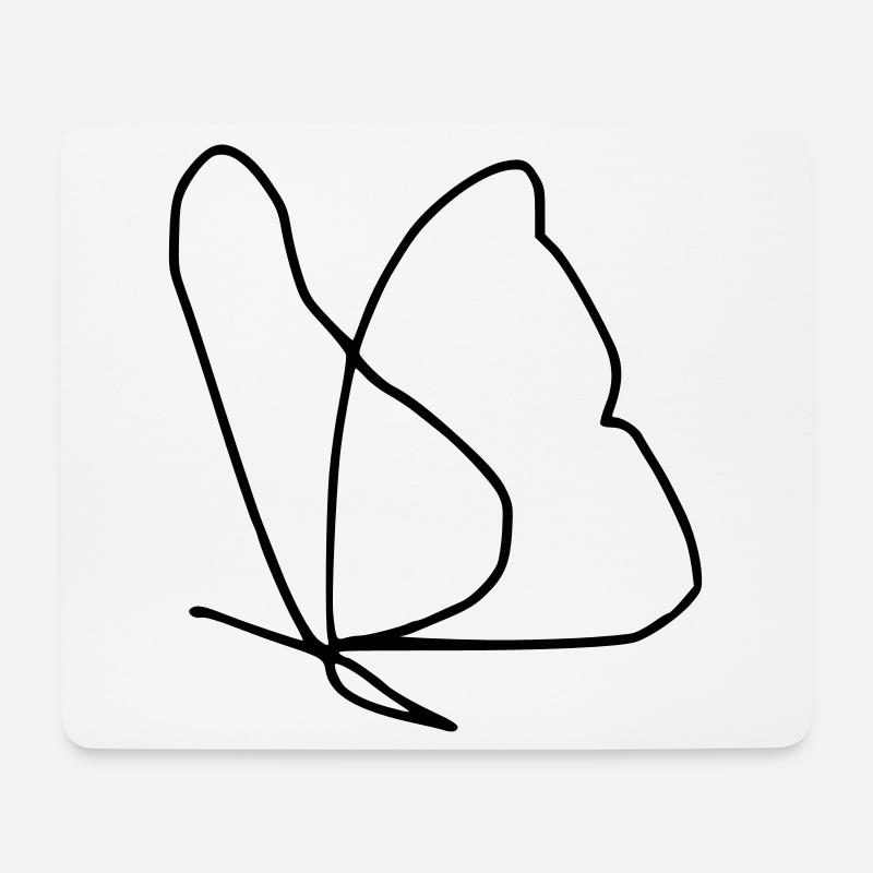 Butterfly - Mouse Pad (horizontal) - white