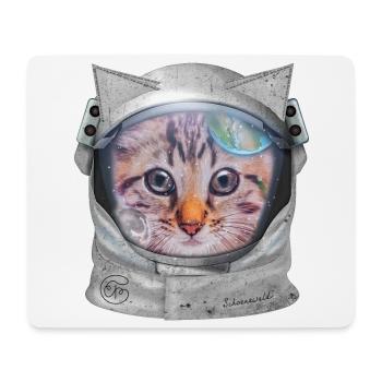 Cat in space - Mouse Pad (horizontal) - white - Front